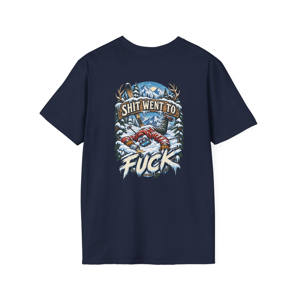The "Shit Went To Fuck" Skier Yard Sale T-Shirt