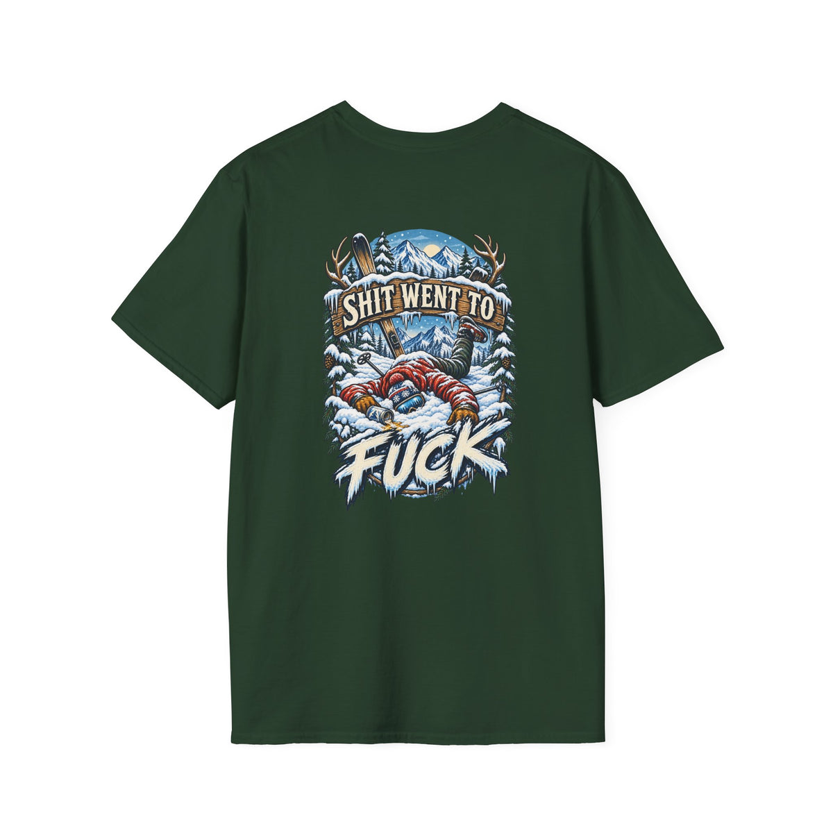 The "Shit Went To Fuck" Skier Yard Sale T-Shirt