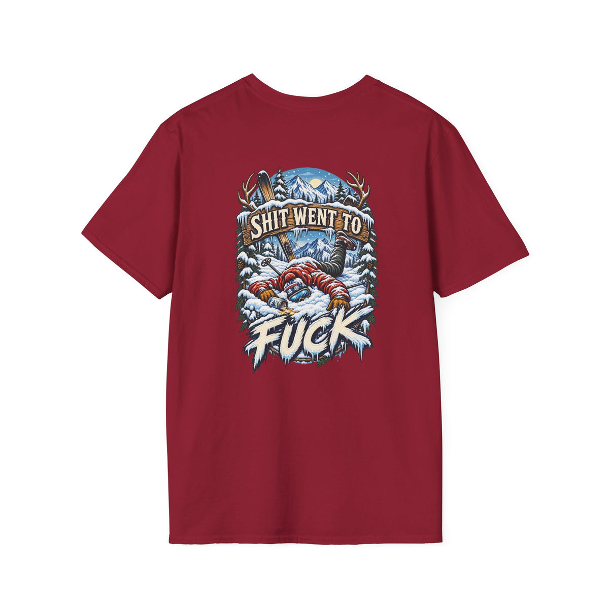 The "Shit Went To Fuck" Skier Yard Sale T-Shirt