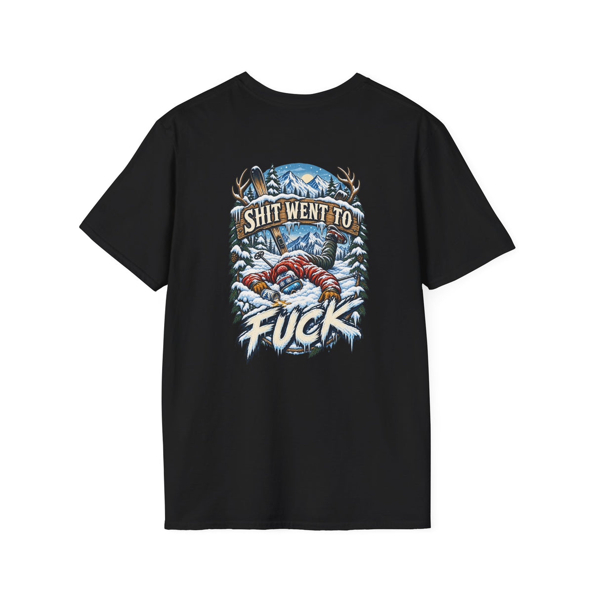 The "Shit Went To Fuck" Skier Yard Sale T-Shirt