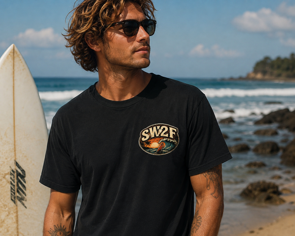 The "Shit Went To Fuck" Surfer Wipeout T-Shirt