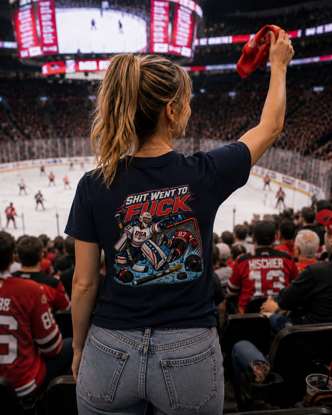 The "Shit Went To Fuck" USA Olympic Hockey Tribute T-Shirt