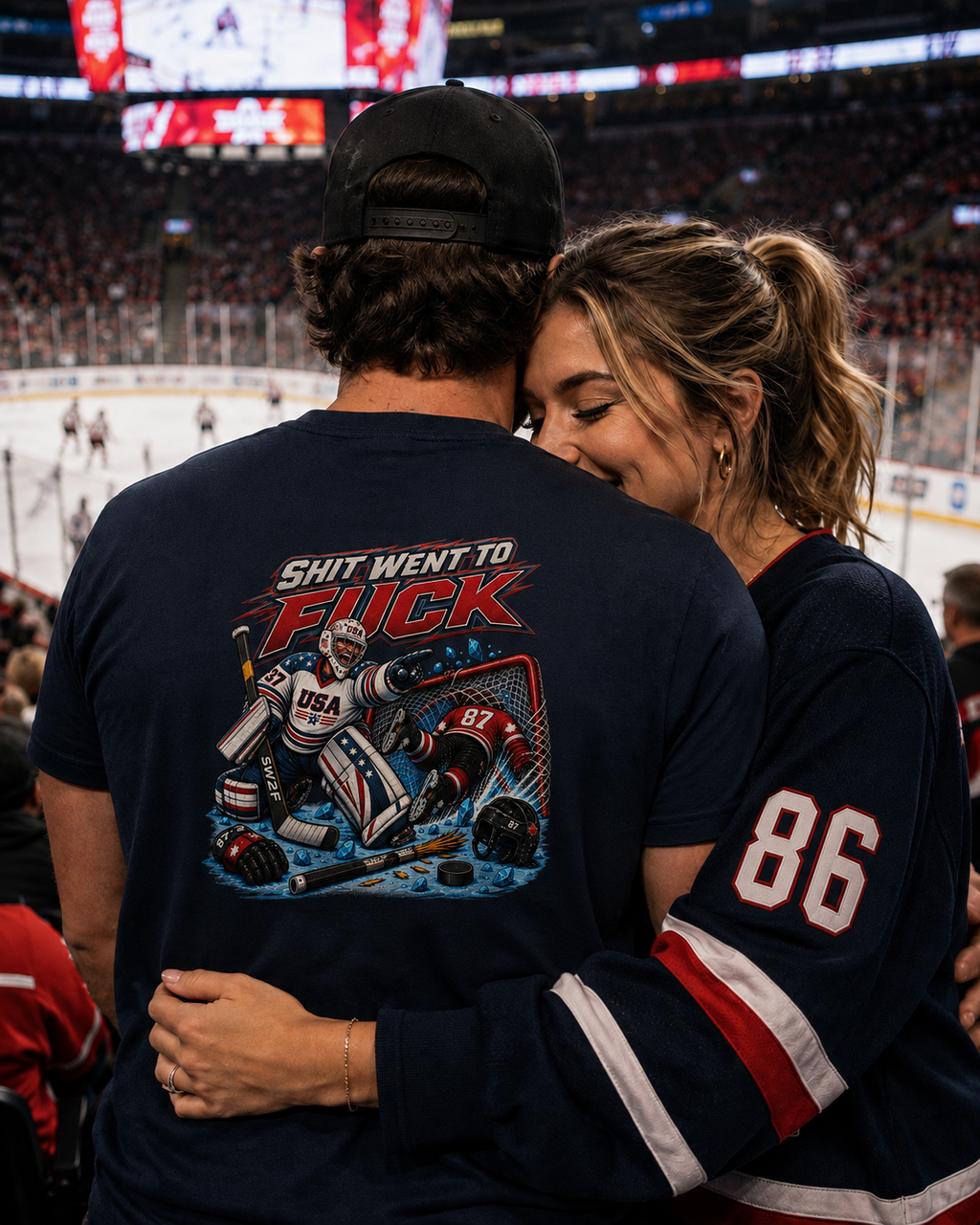 The "Shit Went To Fuck" USA Olympic Hockey Tribute T-Shirt