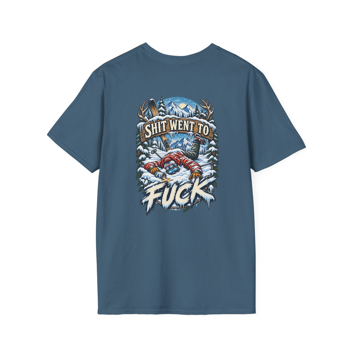 The "Shit Went To Fuck" Skier Yard Sale T-Shirt